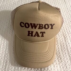 “Cowboy” trucker hat.